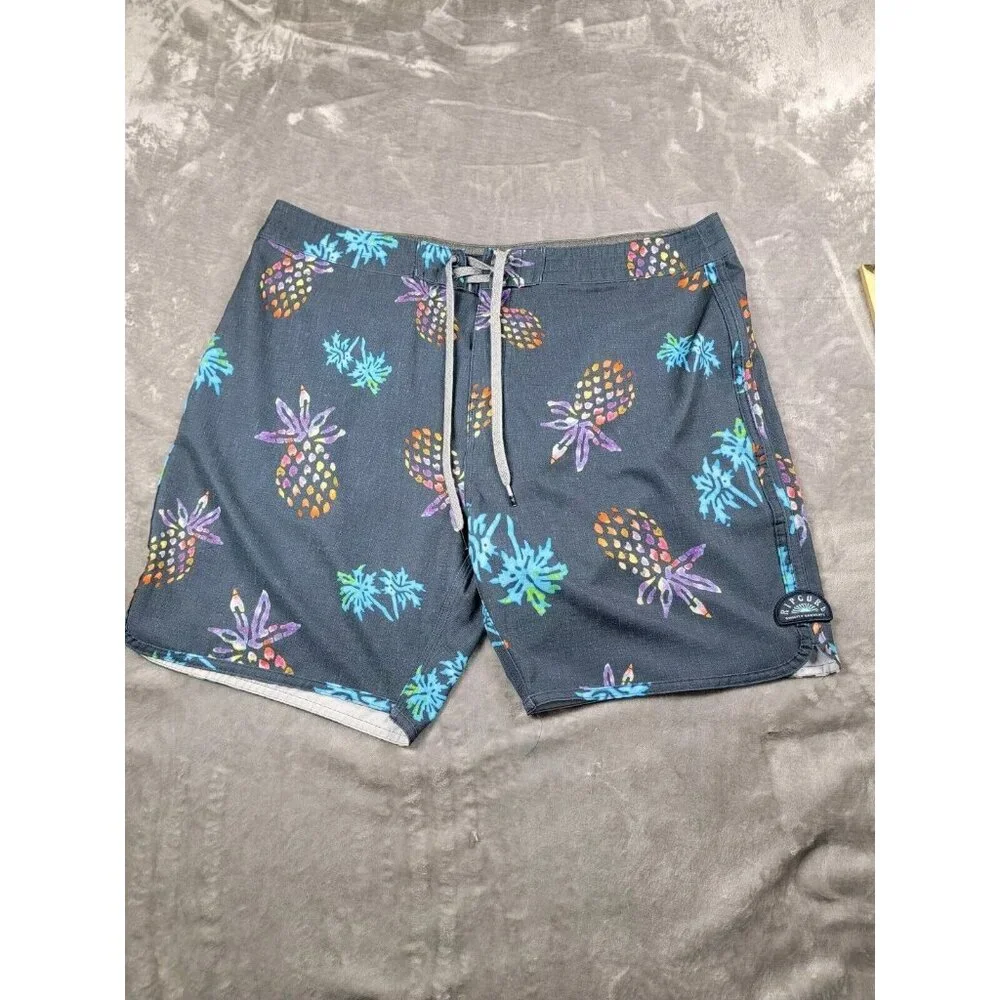 Rip Curl Mirage Mens Board Shorts Swim Trunks‎ Blue Pineapples Size 36